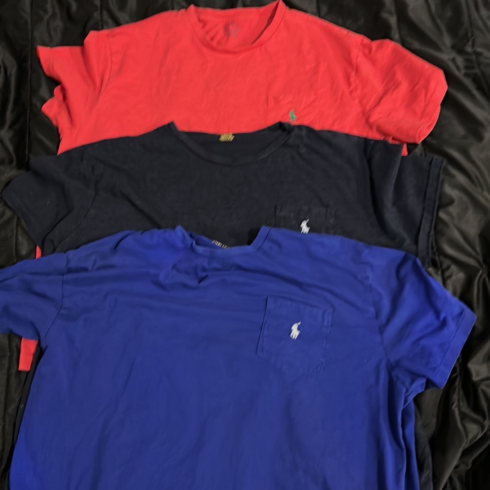 Lot of (3) polo crew neck t shirts